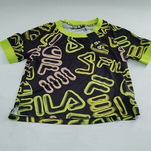 Fila Women's VR/46 Riders Academy Neon Print Crop Size L     K      P#381@CMK